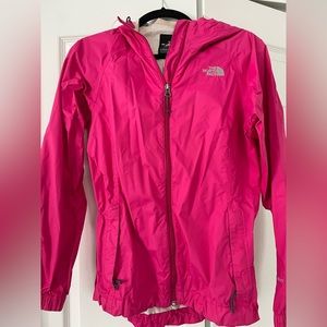 Pink North Face Raincoat size small